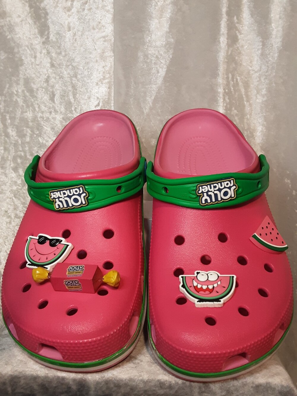 Crocs Pink Jolly Rancher Watermelon Clogs Limited Edition Mens 7 Womans 9